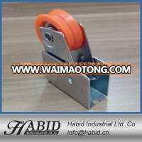 Single carbon sliding door roller with bearing for window rollers