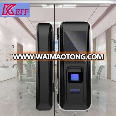 Fingerprint scanner Optical sensor smart card remote glass door lock for outdoor